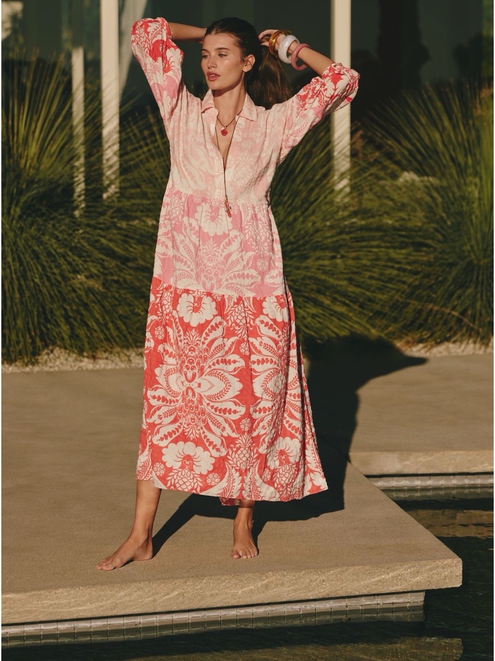 Carolita Printed Tiered Shirtdress by Celandine NWT - XL